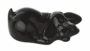 Mini-Porzellanurne lying dog