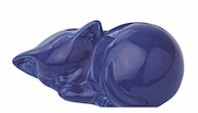Mini-Porzellanurne lying cat