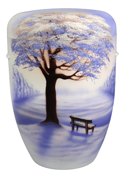 Winterwiese mit Bank - Natururne