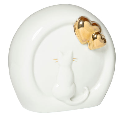 Porzellan mit Herz Katze