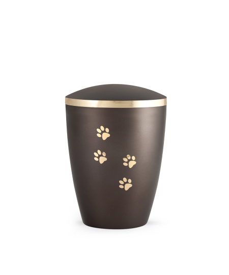 Edition Elegance, perlmutt chocolat, Pfotenmotiv gold glänzend