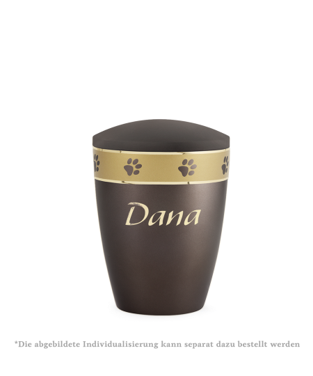 Edition legance, perlmutt chocolat, umlaufendes Pfotenband gold