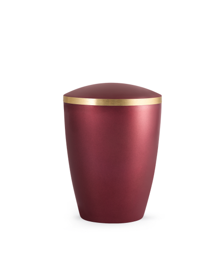 Edition Elegance, perlmutt weinrot, Goldband gebürstet