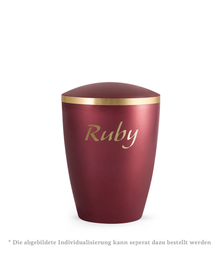 Edition Elegance, perlmutt weinrot, Goldband gebürstet