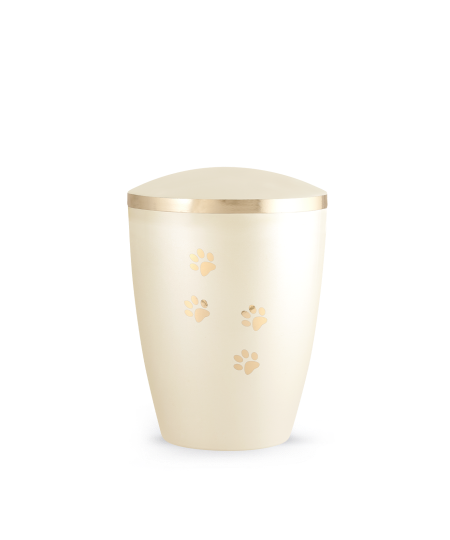 Edition Elegance, perlmutt champagner, Pfotenmotiv gold glänzend