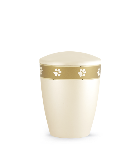 Edition Elegance, perlmutt champagner, umlaufendes Pfotenband gold