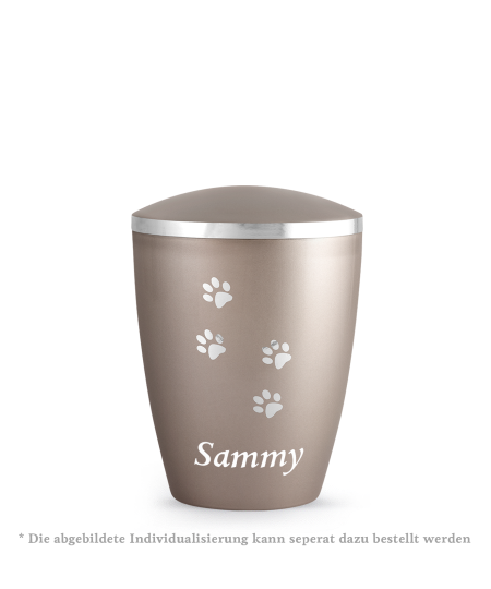 Edition Elegance, perlmutt fumé, Pfotenmotiv silber glänzend