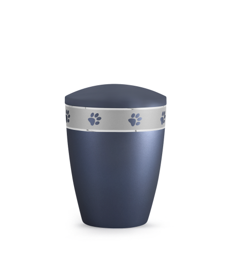 Edition Elegance, perlmutt mitternachtsblau, umlaufendes Pfotenband silber