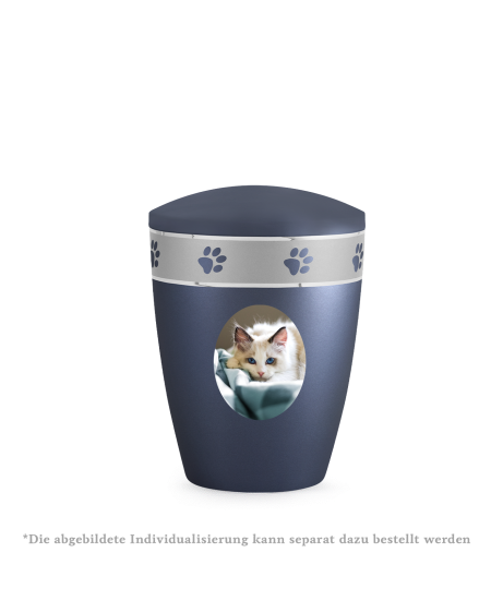 Edition Elegance, perlmutt mitternachtsblau, umlaufendes Pfotenband silber