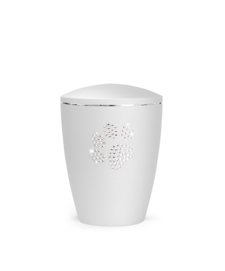 Edition Elegance, velvet weiss, Kristall-Pfote