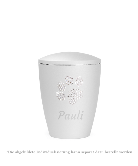 Edition Elegance, velvet weiss, Kristall-Pfote