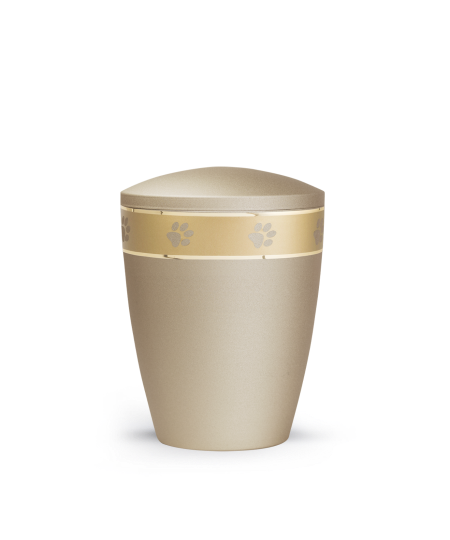 Edition Patas de oro, velvet champagner, umlaufendes, goldenes Pfotenmotiv