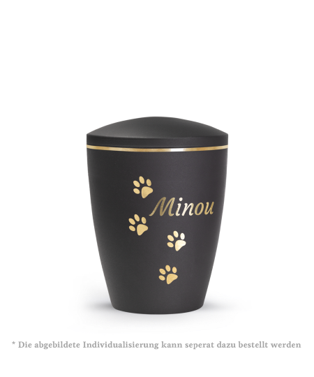 Edition Patas de oro, velvet schwarz, Pfotenmotiv, gold gebürstet