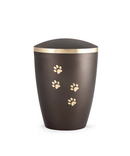 Edition Elegance, perlmutt chocolat, Pfotenmotiv gold glänzend