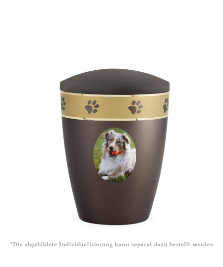 Edition legance, perlmutt chocolat, umlaufendes Pfotenband gold