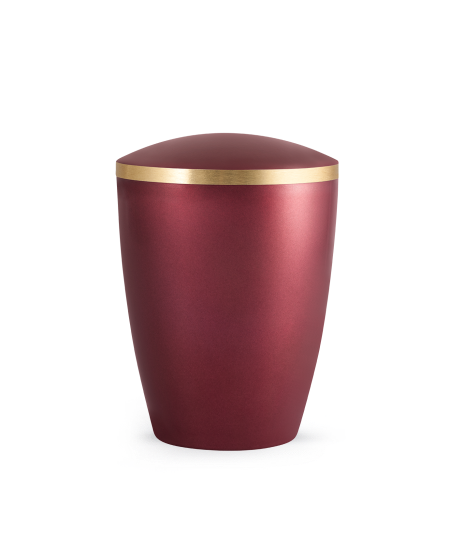 Edition Elegance, perlmutt weinrot, Goldband gebürstet