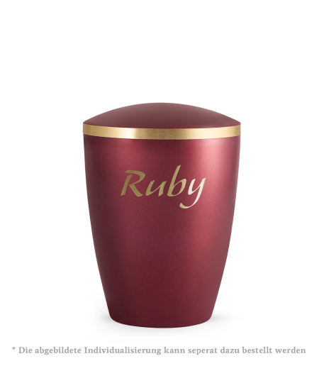 Edition Elegance, perlmutt weinrot, Goldband gebürstet