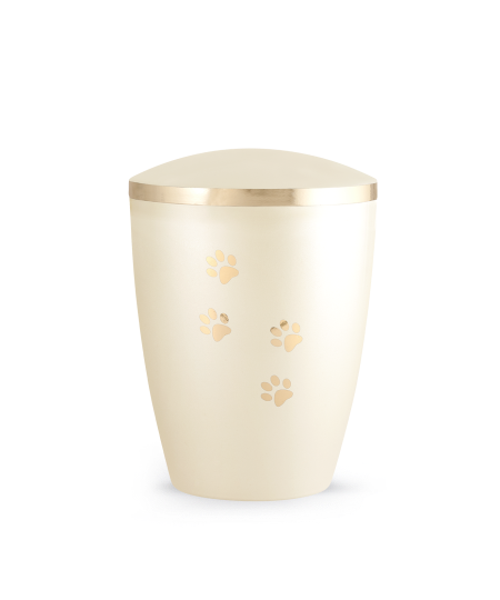 Edition Elegance, perlmutt champagner, Pfotenmotiv gold glänzend