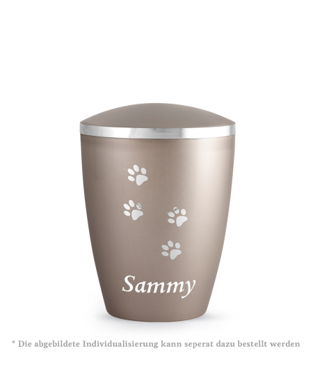 Edition Elegance, perlmutt fumé, Pfotenmotiv silber glänzend