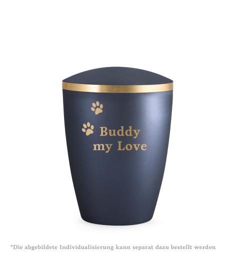 Edition Elegance, perlmutt mitternachtsblau, Goldband gebürstet