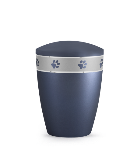 Edition Elegance, perlmutt mitternachtsblau, umlaufendes Pfotenband silber