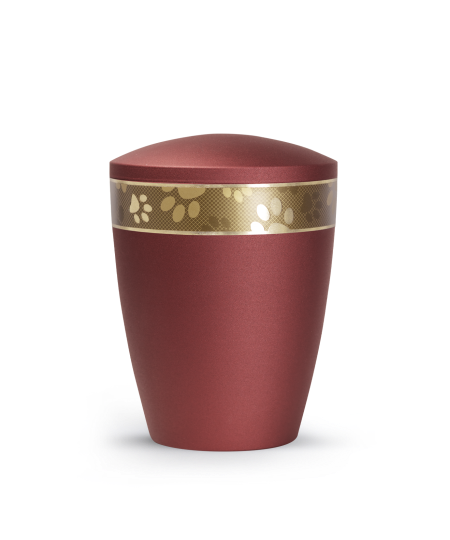 Edition Patas de oro, velvet rubin, umlaufendes, goldenes Pfotenmotiv