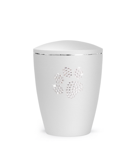 Edition Elegance, velvet weiss, Kristall-Pfote