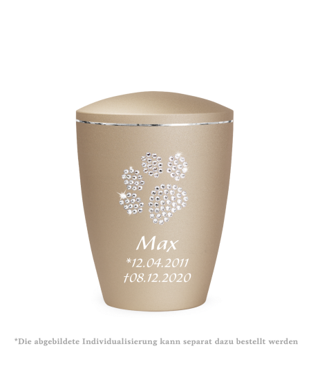 Edition Elegance, velvet champagner, Kristall-Pfote