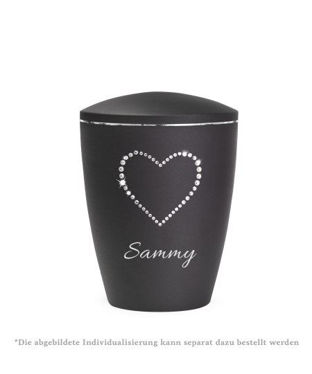 Edition Elegance, velvet schwarz, Kristall-Herz