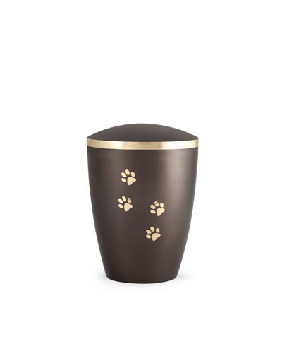 Edition Elegance, perlmutt chocolat, Pfotenmotiv gold glänzend