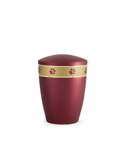 Edition legance, perlmutt weinrot, umlaufdendes Pfotenband gold