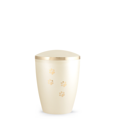 Edition Elegance, perlmutt champagner, Pfotenmotiv gold glänzend