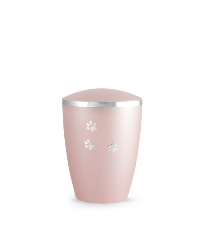 Edition Elegance, perlmutt rosé, Pfotenmotiv silber glänzend