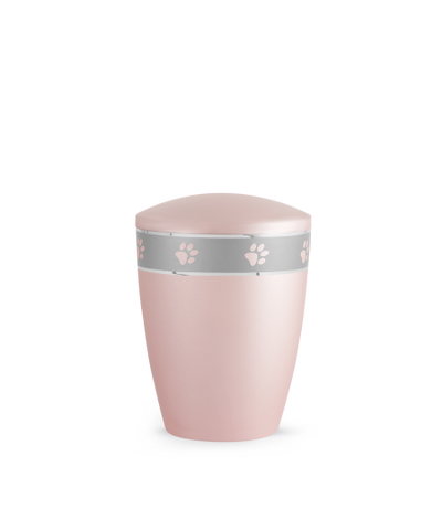 Edition Elegance, perlmutt rosé, umlaufendes Pfotenband silber