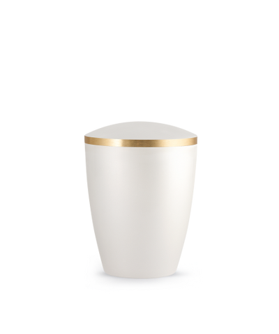 Edition Elegance, perlmutt weiss, Goldband gebürstet