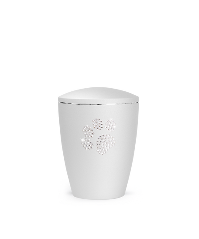 Edition Elegance, velvet weiss, Kristall-Pfote