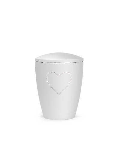 Edition Elegance, velvet weiss, Kristall-Herz