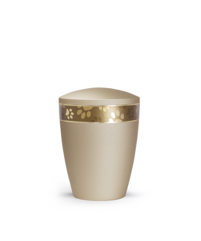 Edition Patas de oro, velvet champagner, umlaufendes, goldenes Pfotenmotiv