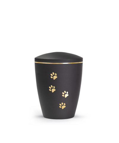 Edition Patas de oro, velvet schwarz, Pfotenmotiv, gold gebürstet