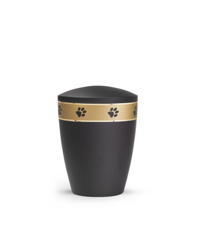 Edition Patas de Oro, velvet schwarz, umlaufendes, goldenes Pfotenmotiv