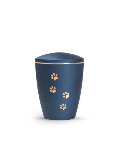 Edition Patas de oro, velvet navy, Pfotenmotiv, gold gebürstet