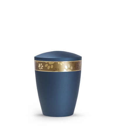 Edition Patas de oro, velvet navy, umlaufend, goldenes Pfotenmotiv