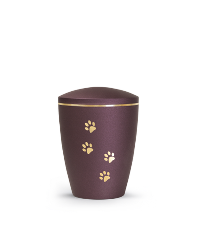 Edition Patas de Oro, velvet berry, Pfotenmotive, gold gebürstet