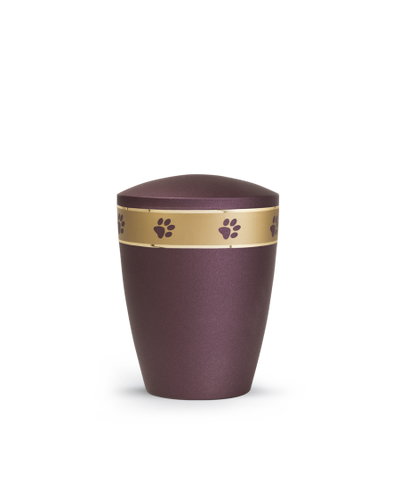 Edition Patas de oro, velvet berry, umlaufendes, goldenes Pfotenmotiv