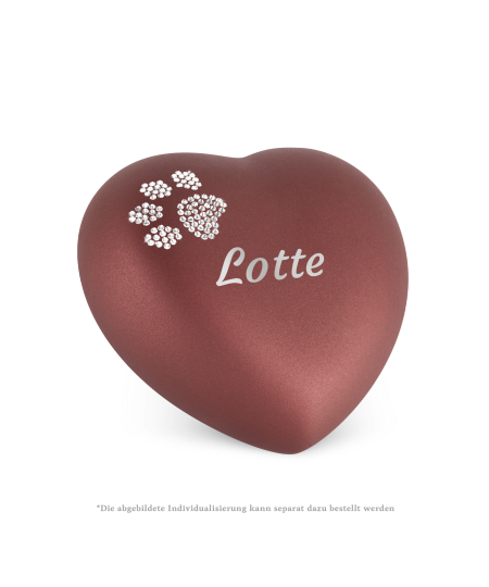 Edition Herz, velvet rubin, Kristall-Pfote