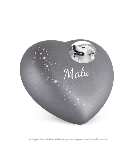 Edition Herz, velvet steingrau, Kristall-Schweif