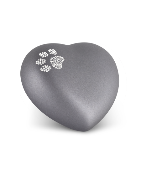 Edition Herz, velvet steingrau, Kristall-Pfote