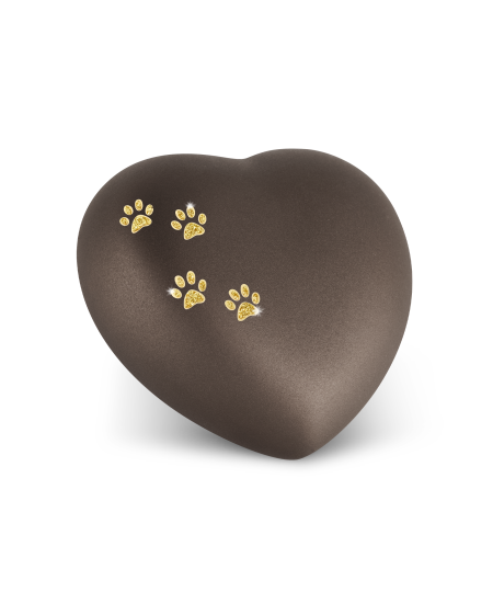 Edition Herz, velvet siena, Sparkling Star Pfötchen gold