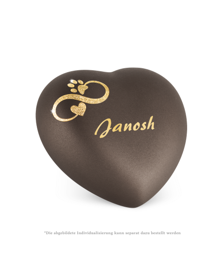 Edition Herz, velvet siena, Sparkling Star Infinity Herz/ Pfote gold