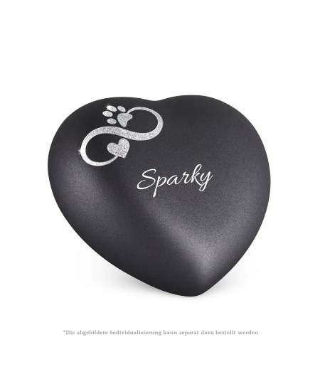 Edition Herz, velvet schwarz, Sparkling Star Infinity Herz/ Pfote silber